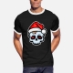 Funny Christmas Skull, Cartoon Style - t-shirt men