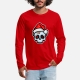 Funny Christmas Skull, Cartoon Style - shirt men