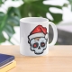 Funny Christmas Skull, Cartoon Skull - mug