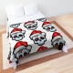 Funny Christmas Skull, Cartoon Skull - duvet