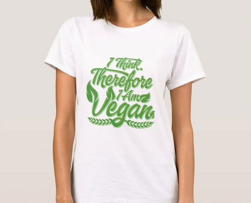 I Think, Therefore I Am Vegan - t-shirt