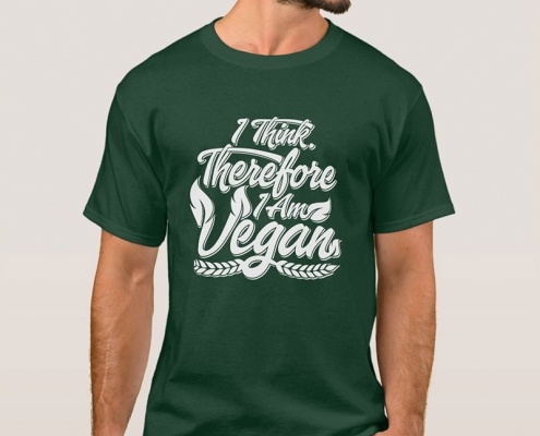 I Think, Therefore I Am Vegan - t-shirt