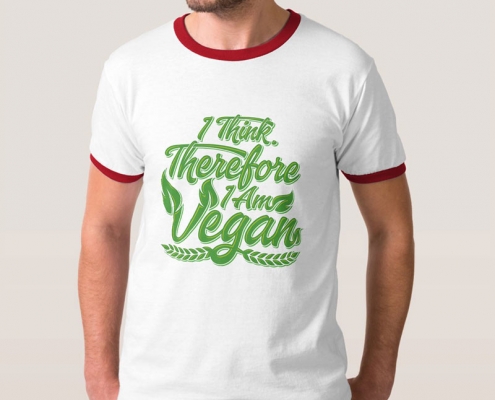 I Think, Therefore I Am Vegan - t-shirt