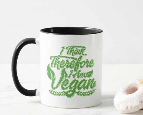 I Think, Therefore I Am Vegan - mug