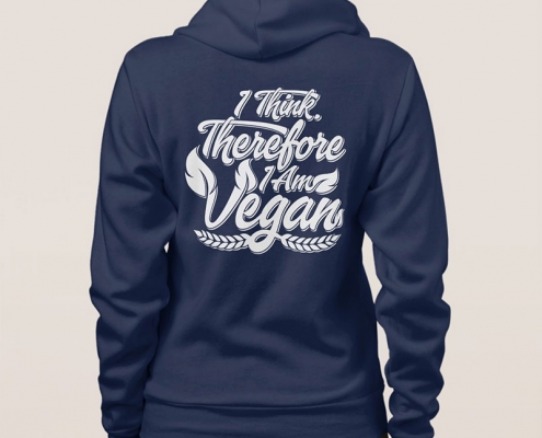 I Think, Therefore I Am Vegan - hoodie