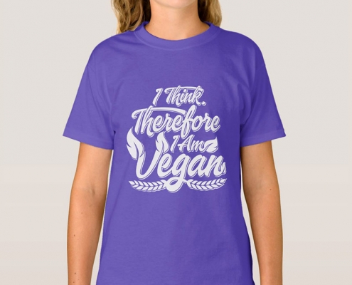 I Think, Therefore I Am Vegan - t-shirt