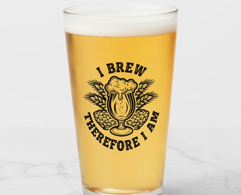 I Brew, Therefore I Am - glass