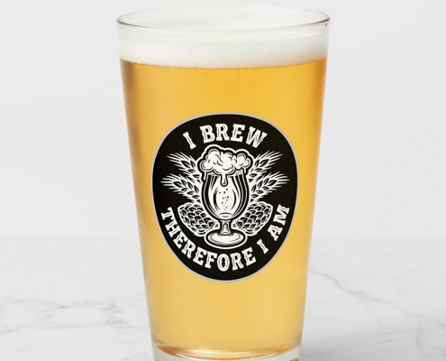 I Brew, Therefore I Am - glass