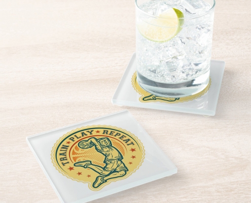 Basketball Slam Dunk - glass coaster